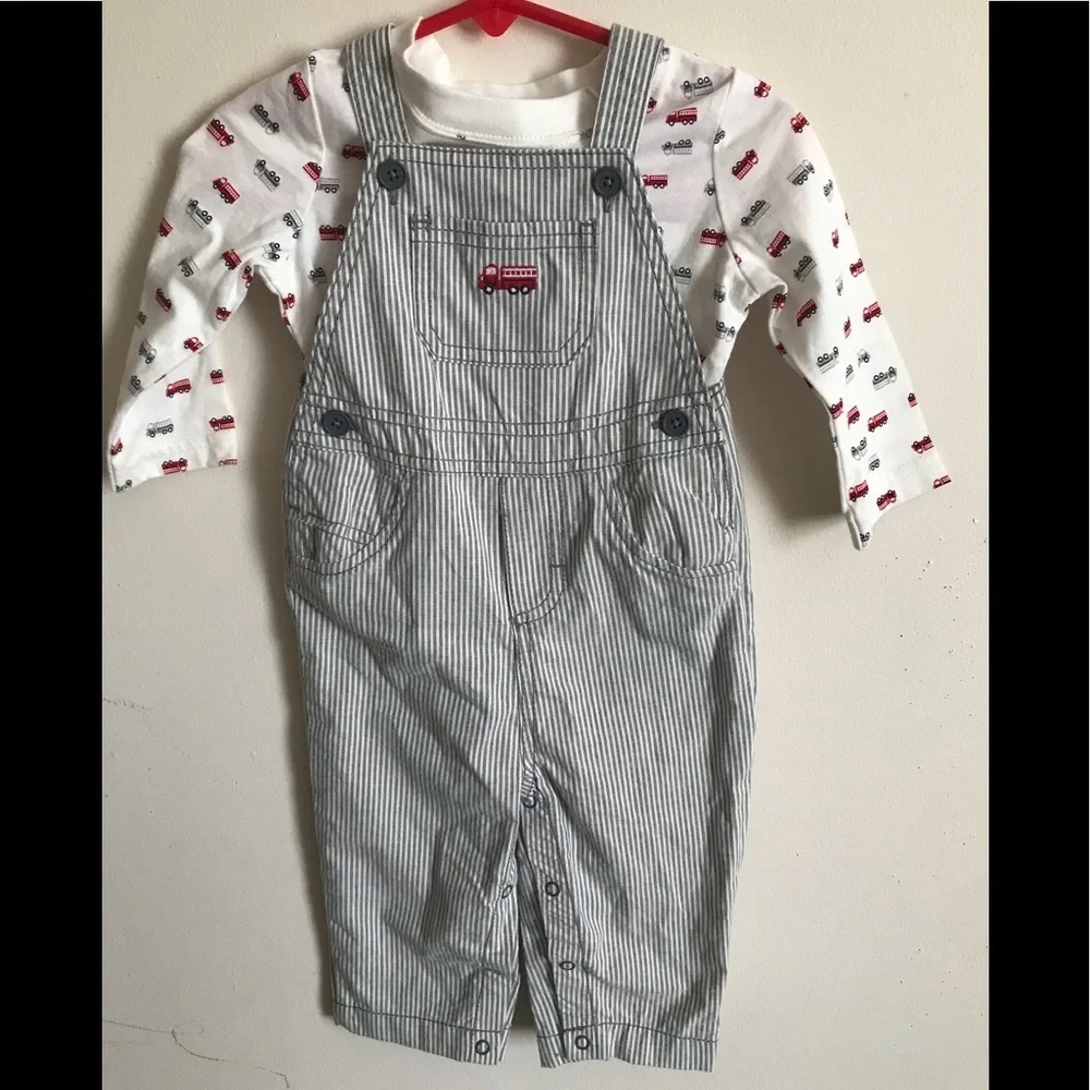 Fire Truck 2 piece Overalls